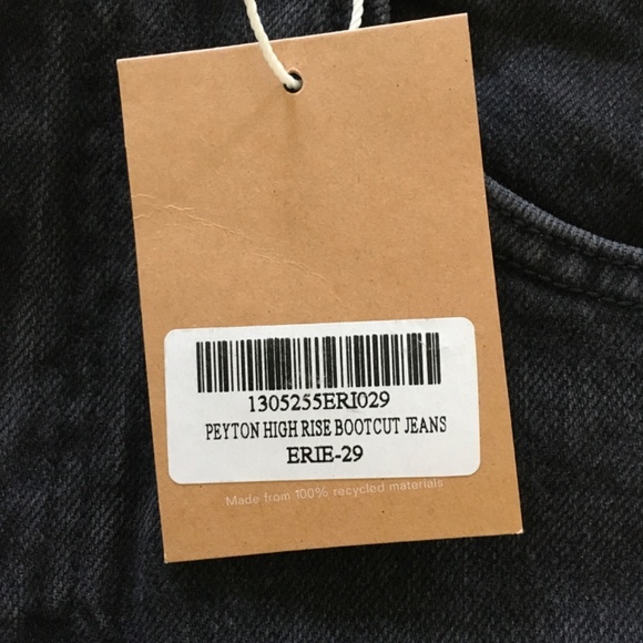 NWT Reformation Peyton High Rise Bootcut Jeans Sz 29 Erie Black Organic Cotton - Picture 11 of 16